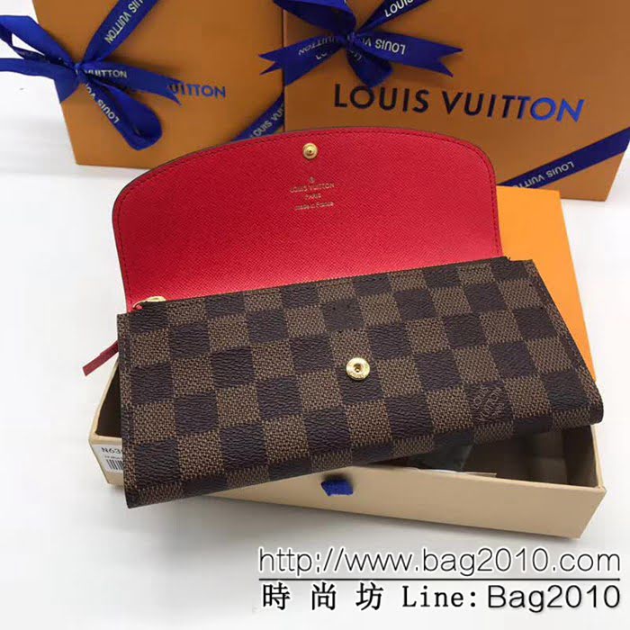 路易威登LV頂級原單 N63544大紅海外原單私貨代購級品質實物拍攝 女士錢包 ZY1066